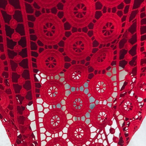 Stunning Alexis S deep red lace dress new - Picture 5 of 14